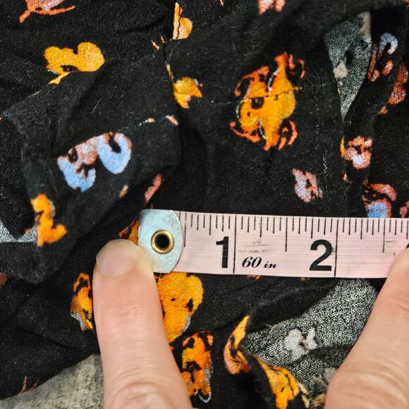 Free People L’amour Printed Romper Womens Size 2 Black Floral Boho Mini Indie - Picture 5 of 11